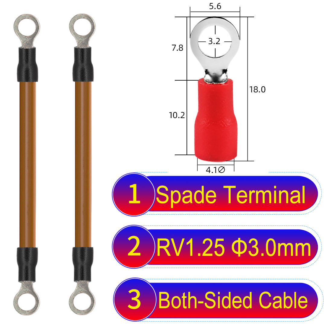 RV1.25_3mm_both_sided_ring_terminal_18AWG_insulated_cable_Brown_connector