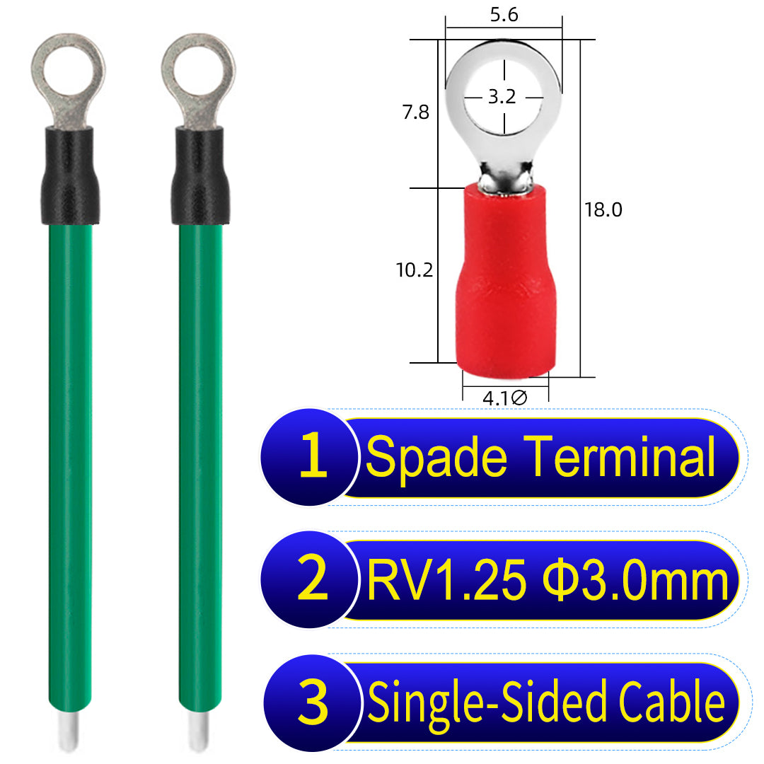 RV1.25_3mm_single-head_ring_terminal_18AWG_insulated_cable_Green_connector