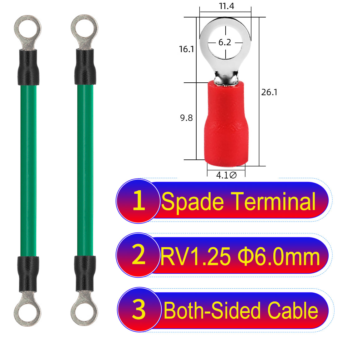 RV1.25_6mm_both_sided_ring_terminal_18AWG_insulated_cable_Green_connector