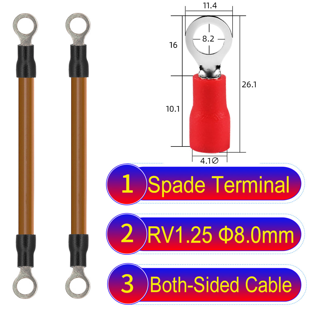 RV1.25_8mm_both_sided_ring_terminal_18AWG_insulated_cable_Brown_connector