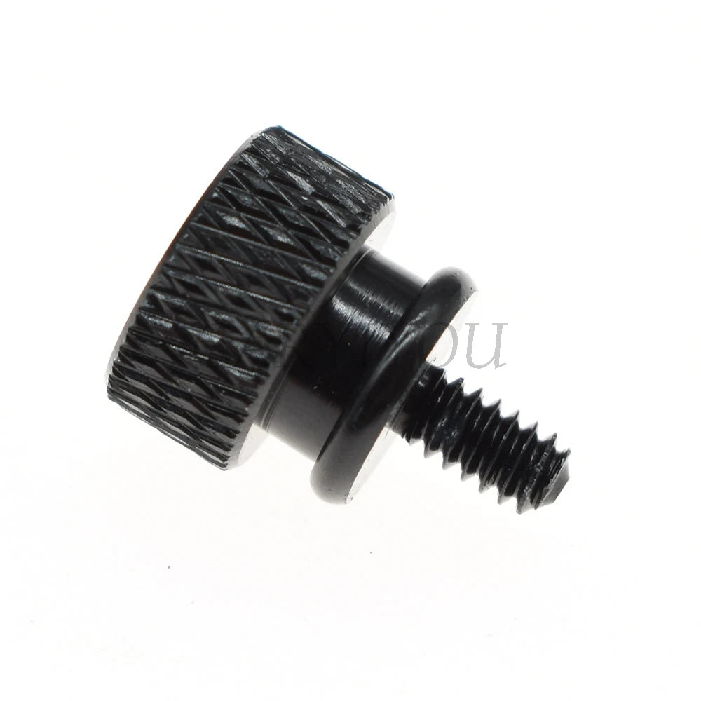 6#-32×6.5mm Aluminum Alloy Knurled Thumb Screw for PC Case & HDD — 5-Pack