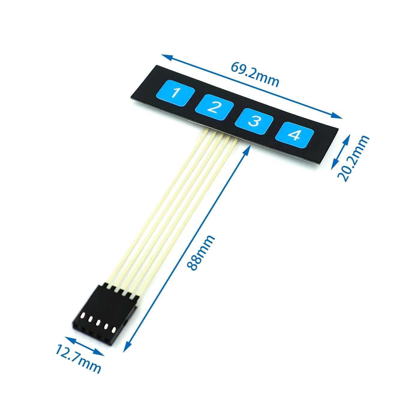 Extra-Large Matrix Membrane Keypad for MCU Expansion (4×4, 1×4, 3×4, 4×5)