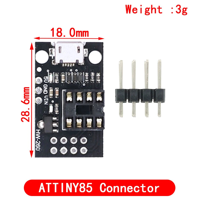 Digispark ATtiny85 Micro USB Development Board — 6 GPIO, I²C, Arduino IDE Compatible