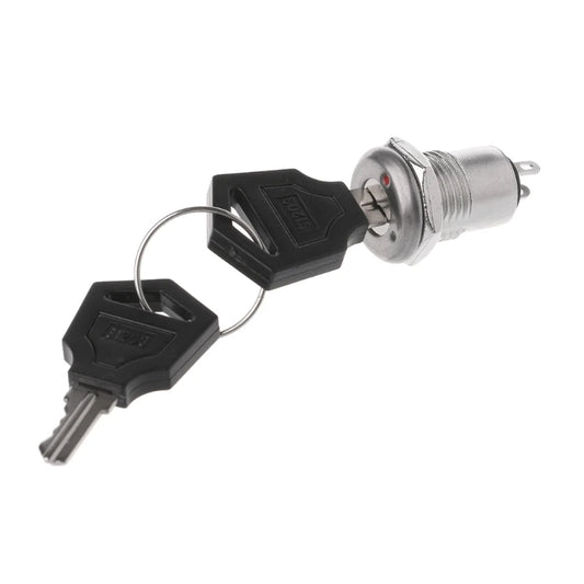 12mm Stainless Steel Electronic Key Lock Switch ON/OFF Power Security S1203 2PIN 2 Keys
