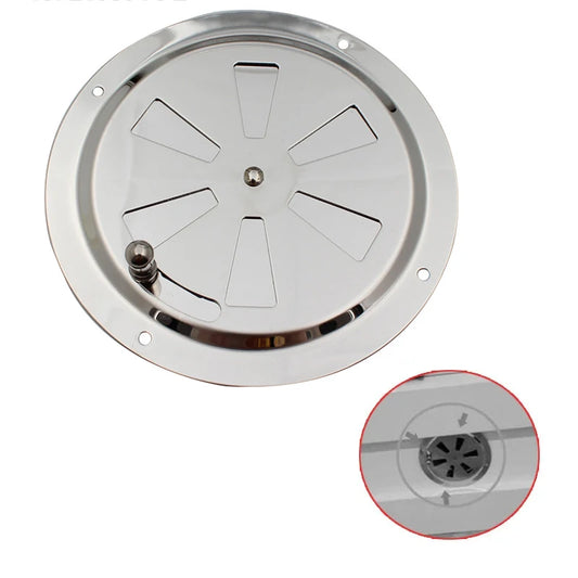 125mm/150mm Adjustable Ventilation Grilles Stainless Steel Open Close Ventilation Panels Round Ventilation Exhaust Grille