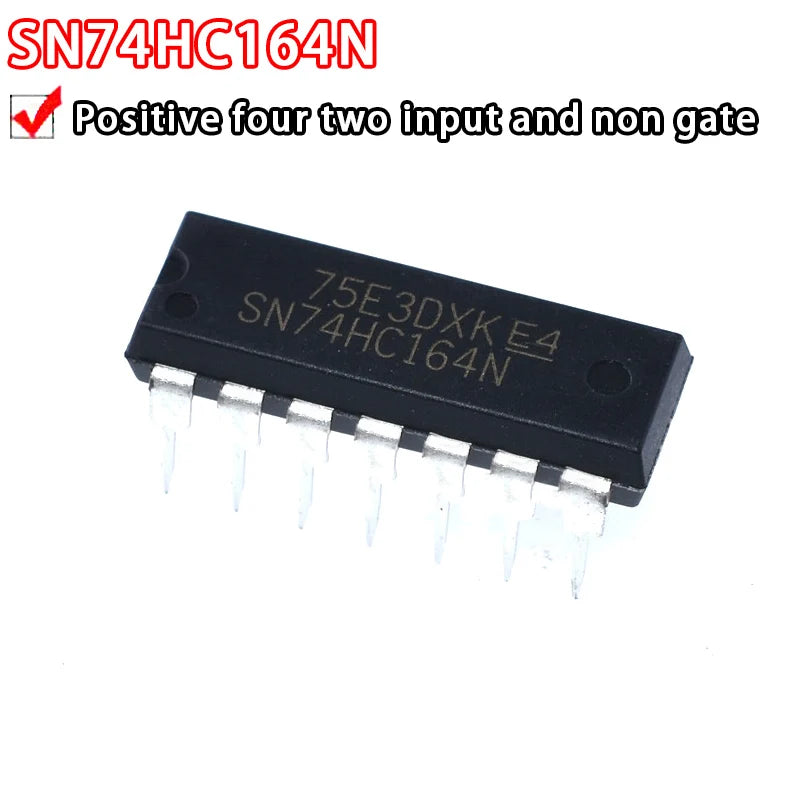SN74HC Series DIP-14 Logic ICs – 74HC00/02/03/04/125/164/06, Pack of 5