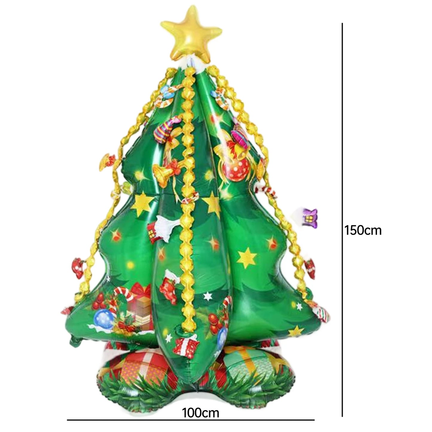 Christmas Foil Balloon, Giant Santa Claus and Gingerbread Man Decor, Aluminum Foil Balloon for Xmas Party, Air Globos Supplies