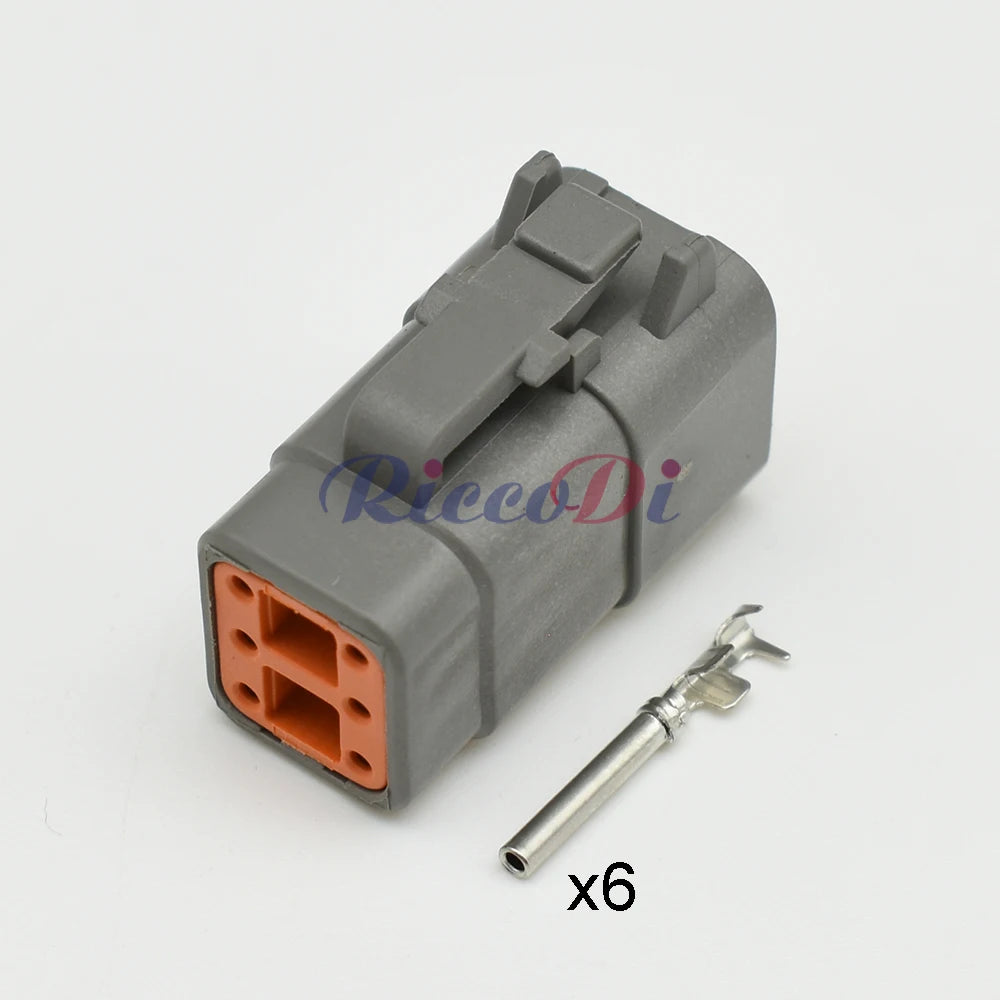 DTM06-6S DTM04-6P 6 Pin Waterproof Automotive Wire Connector with Pins ATM06-6S ATM04-6P