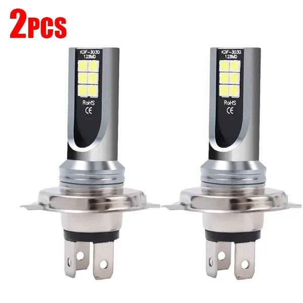 Universal H7/H4 LED Headlight Bulb Beam Kit 24W High Power COB Car Lights Headlamp 6500K Auto Headlight Bulbs Car Fog Light