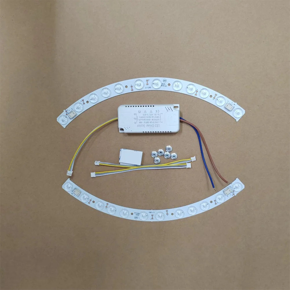 2/3/4pcs Fan-shaped LED Light Source Circular Ceiling Light Curved Lens Light Strip With 3-Stage Dimming Fan Lights