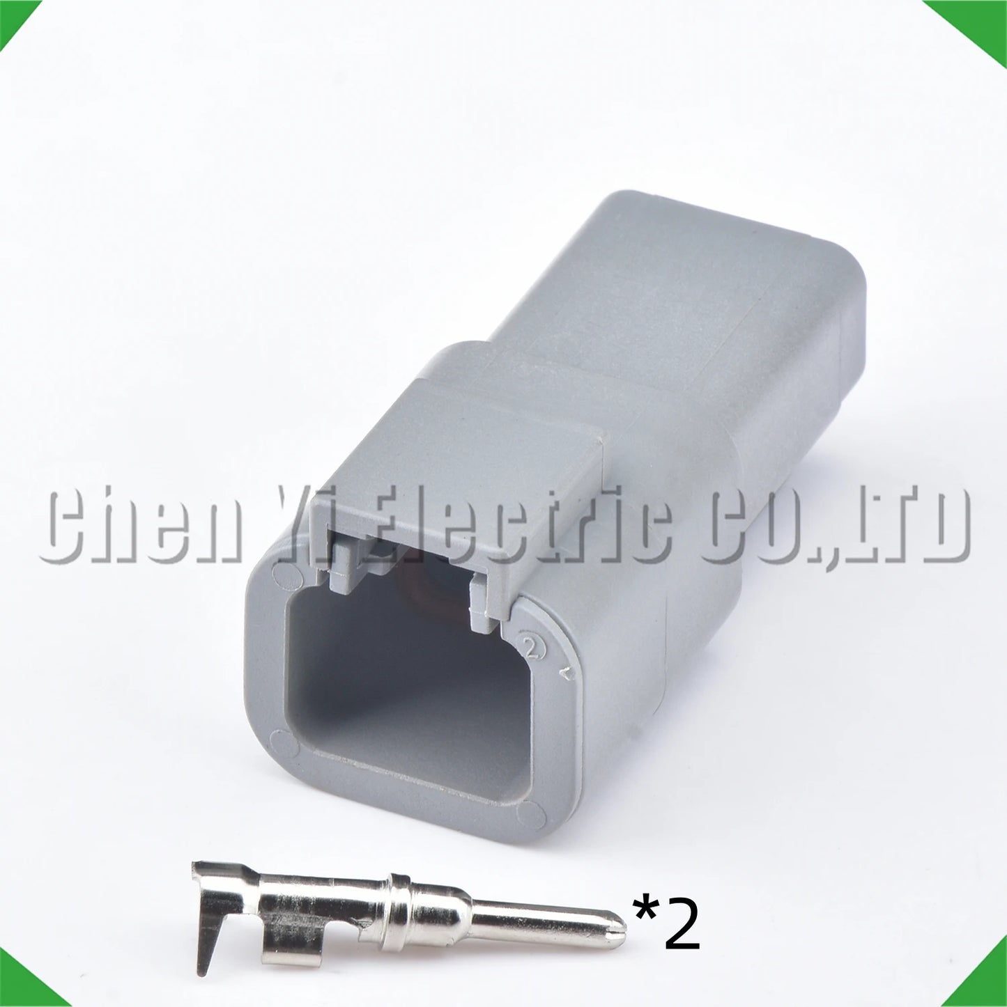 2 Pin DTP Grey Waterproof Connector DTP06-2S DTP04-2P 12AWG 15cm for Truck Cummins
