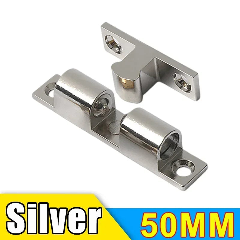 Wholesale Furniture Door Ball Latch Brass Double Roller Spring Ball Catch Latches Cabinet Closet Adjustable Tension Latch