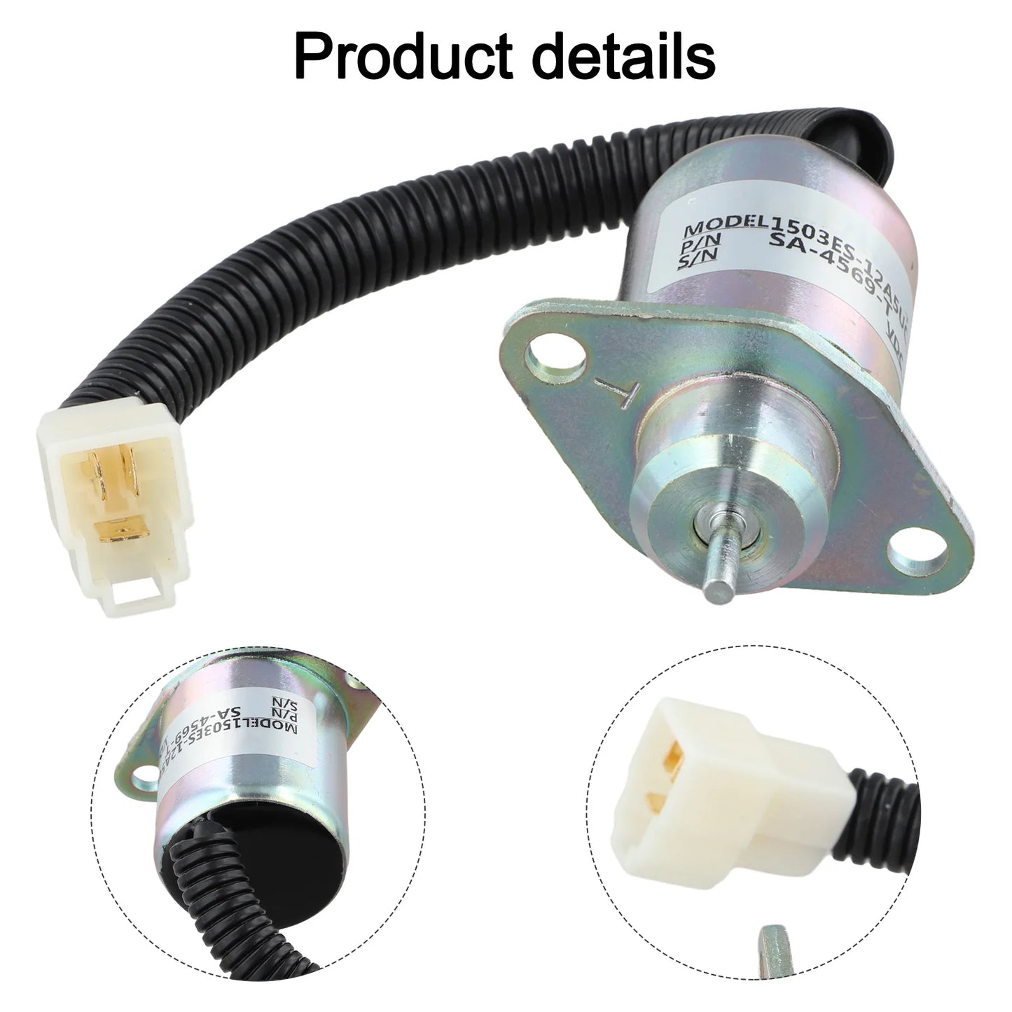 Excavator Replacement 12V Flameout Valve Rigorous Testing Standards Flameout Solenoid Valve Connector Construction Site
