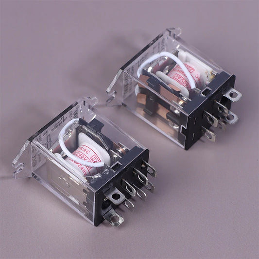JQX-13F HH62P High Power Relay Coil General DPDT Micro Mini Electromagnetic Relay Switch With Socket Base AC220V DC12V24V