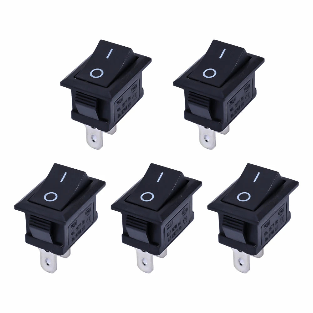 KCD11 Rocker Switch SPST 2-Pin 6A 250V – 21x15mm Snap-In ON/OFF
