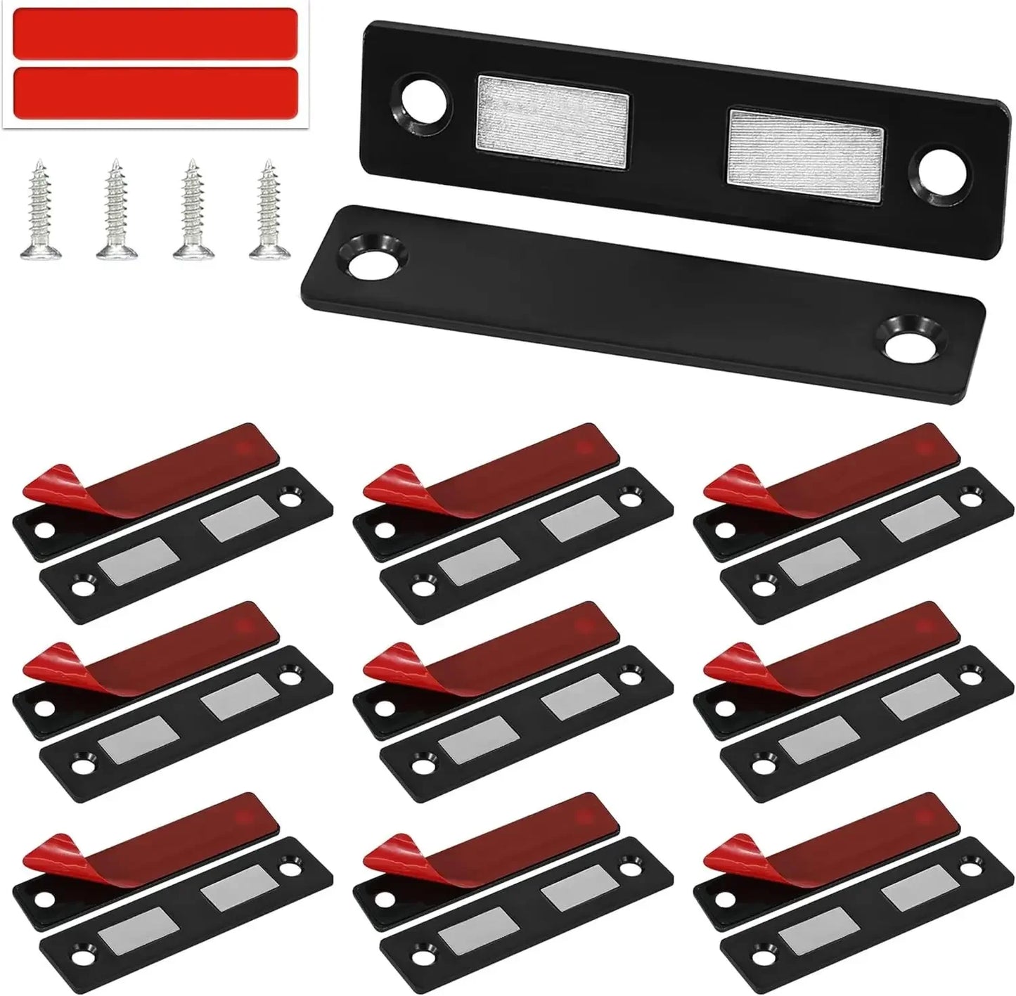 6/1sets Magnetic Cabinet Catches Door Stops Magnet Invisible Ultra-Thin Anti-Rust Door Magnet Suction with Screw Catch Hardware
