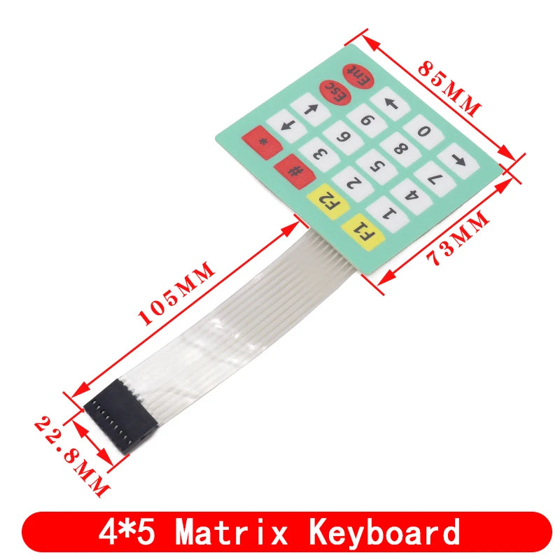 Matrix Membrane Switch Keypad Kit 1x4 3x4 4x4 4x5 Key Button Control Panel for Arduino