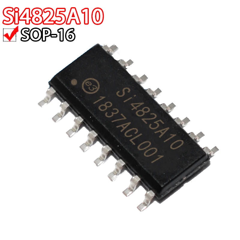SI4825-A10 Full-Band Radio Receiver IC — SOP-16, AM/FM/SW, Analog Tuning (5-Pack)
