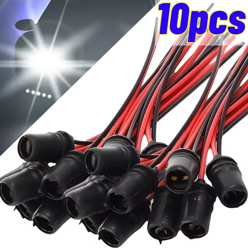 T10 W5W 147 Bulb Socket Holder Connector Car Wedge Light Rubber Plug Extension Wire Harness Adapter Auto Instrument Lamp Parts