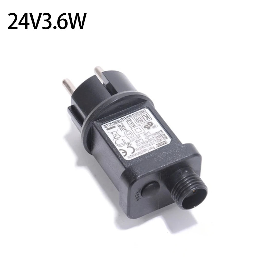 LED Fairy Light Power Adapter 4.5V–24V 3.6W, IP44 Transformer Driver Power Supply for LED Lights