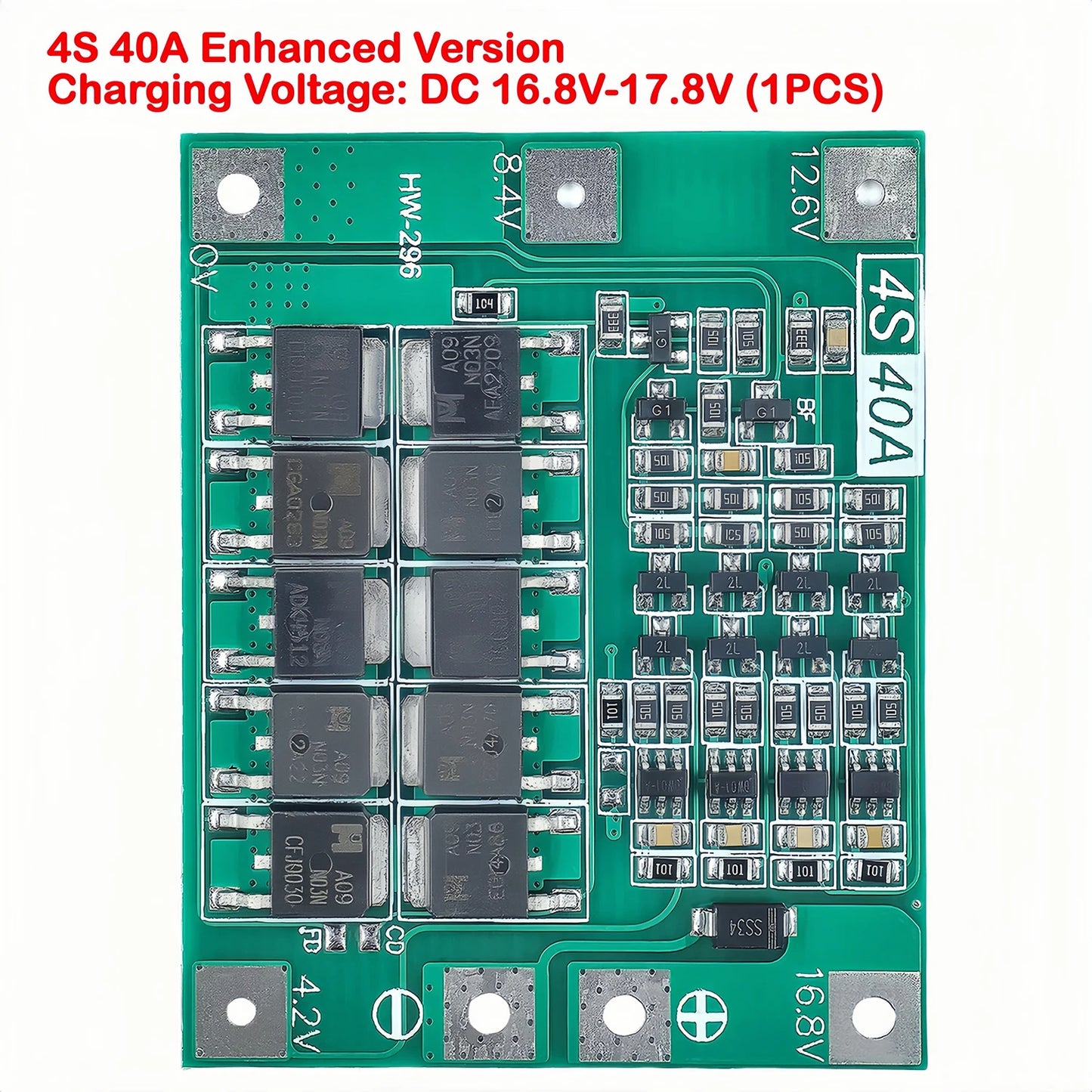 3S 4S Lithium Battery BMS Protection Board 40A 60A with Balance and Enhance Functions for Drill Motor 11.1V-16.8V Li-ion Cells