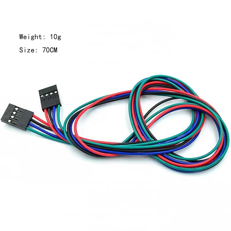 70cm Female-Female DuPont Jumper Wire 2/3/4 Pin 2PCS | 3D Printer Arduino Raspberry Pi Cable