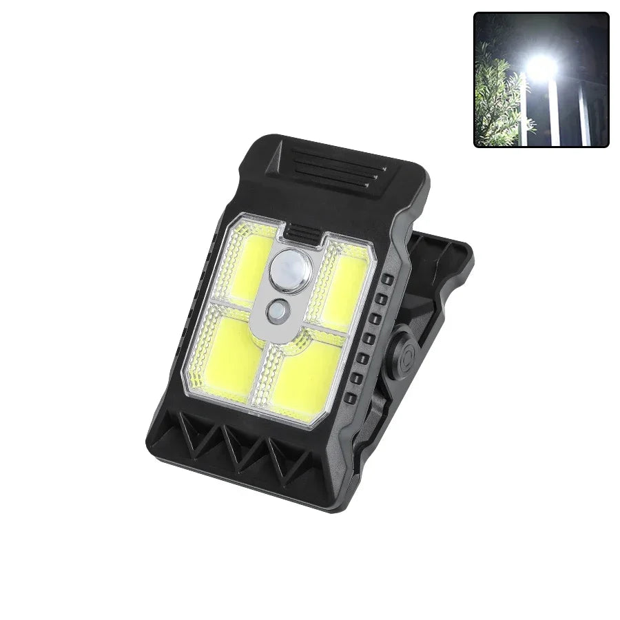 Solar Sensor Motion Light Clip on Lawn Lamp Outdoor Waterproof Work Light Camping Household Garden Lighting Courtyard Lamp