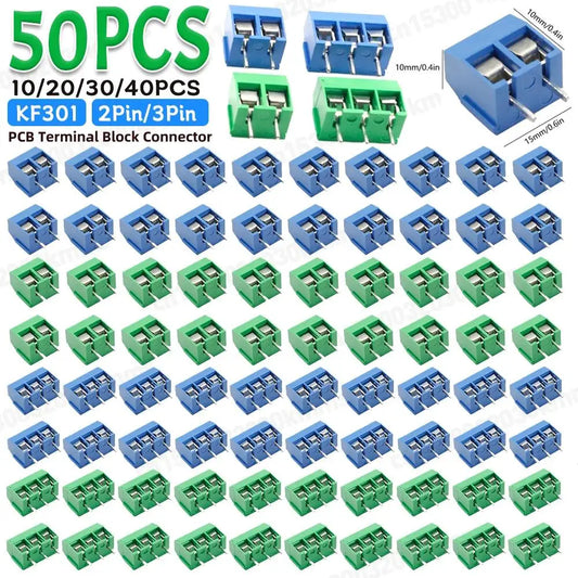 PCB Mount Screw Terminal Block Connector KF301 2P-4P 5.0 / 5.08mm Straight Pin