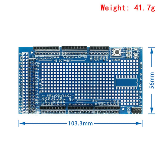 MEGA 2560 R3 Proto Shield V3.0 Expansion Board with 170-Point Mini Breadboard for Arduino DIY