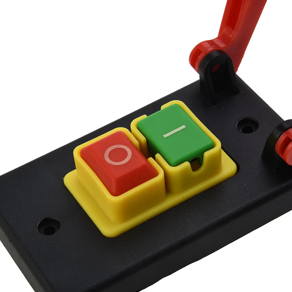 KJD17B16 Electromagnetic Push Button Switch 5Pin 240V with Safe Lock and Stop Cover for Lathe and Large Power Tools