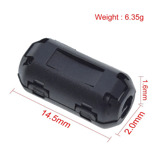 5mm Clip-On Ferrite Ring Core Noise Suppressor for EMI/RFI Cable Filtering