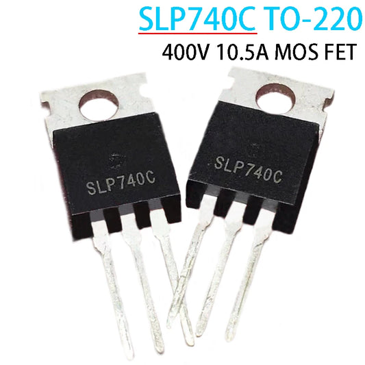 SLP740C N-Channel MOSFET TO-220 400V 10.5A 5PCS | High-Voltage Power Switching