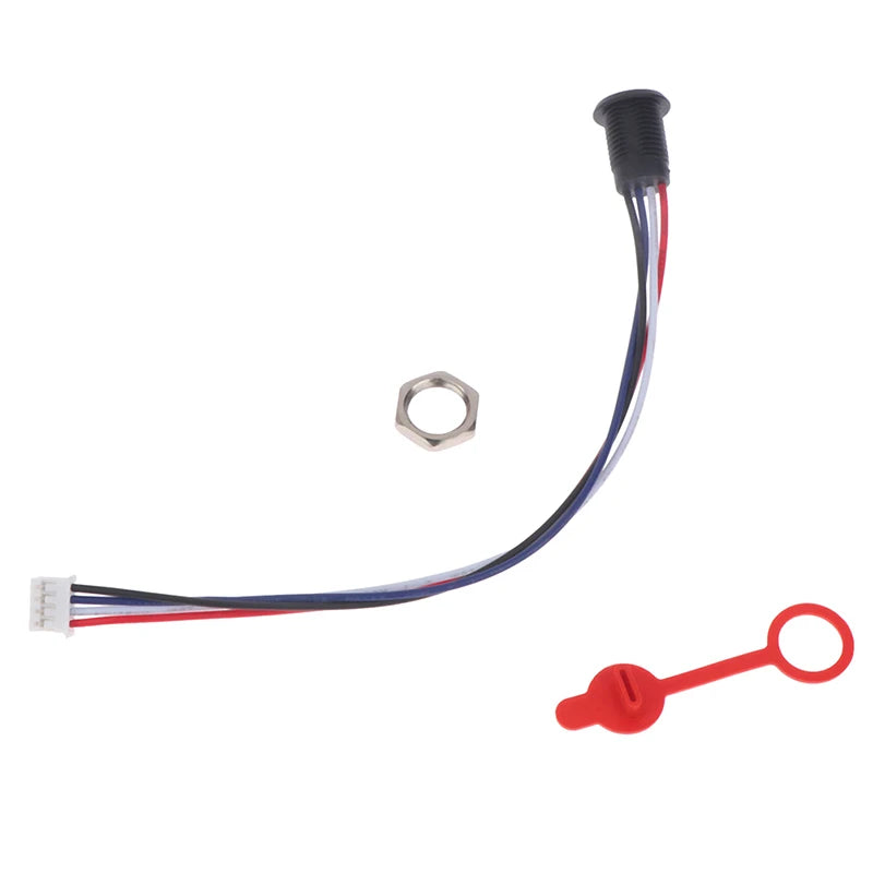 USB Type-C Female Waterproof Connector Jack, USB-C 4Pin High Current Charging Socket with PH2.0 Nut Snap Lock Plate