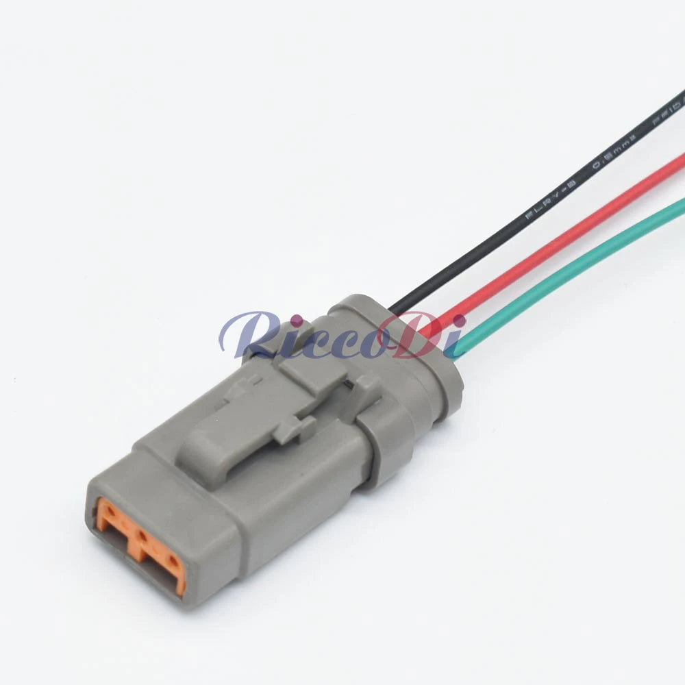 3-Pin Waterproof Deutsch DTM Connector DTM06-3S DTM04-3P ATM06-3S Grey Male Female Socket