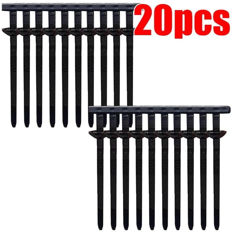 Self-Locking Nylon Cable Tie 2x9cm Large Zip Fastening Ties Black 100pcs
