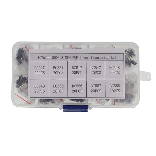 TO-92 Transistor Assortment Kit – BC337, BC327, 2N2222, 2N2907, 2N3904, 2N3906, S8050, S8550, A1015, C1815