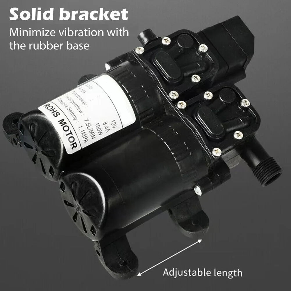 12V Electric Booster Pump — Self-Priming Water Pump for Garden Watering, Car Washer, Boat, Caravan & Shower