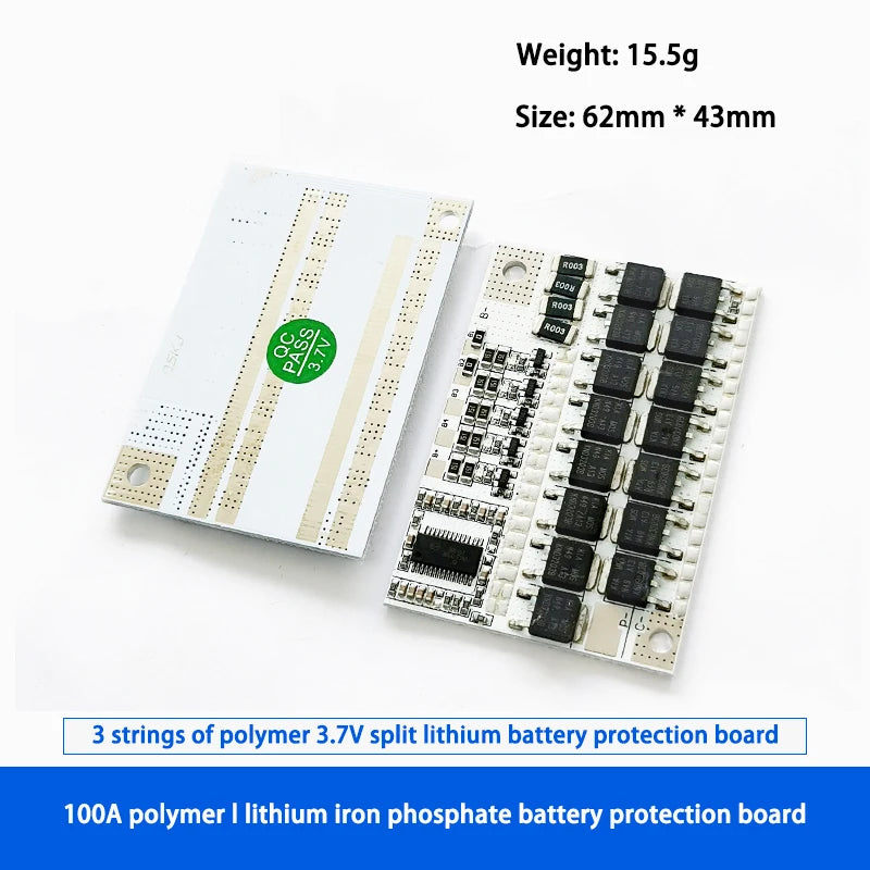 Lithium Battery Protection Board BMS 3S-5S 12V 3.7V 100A LMO / LiPo / LiFePO4