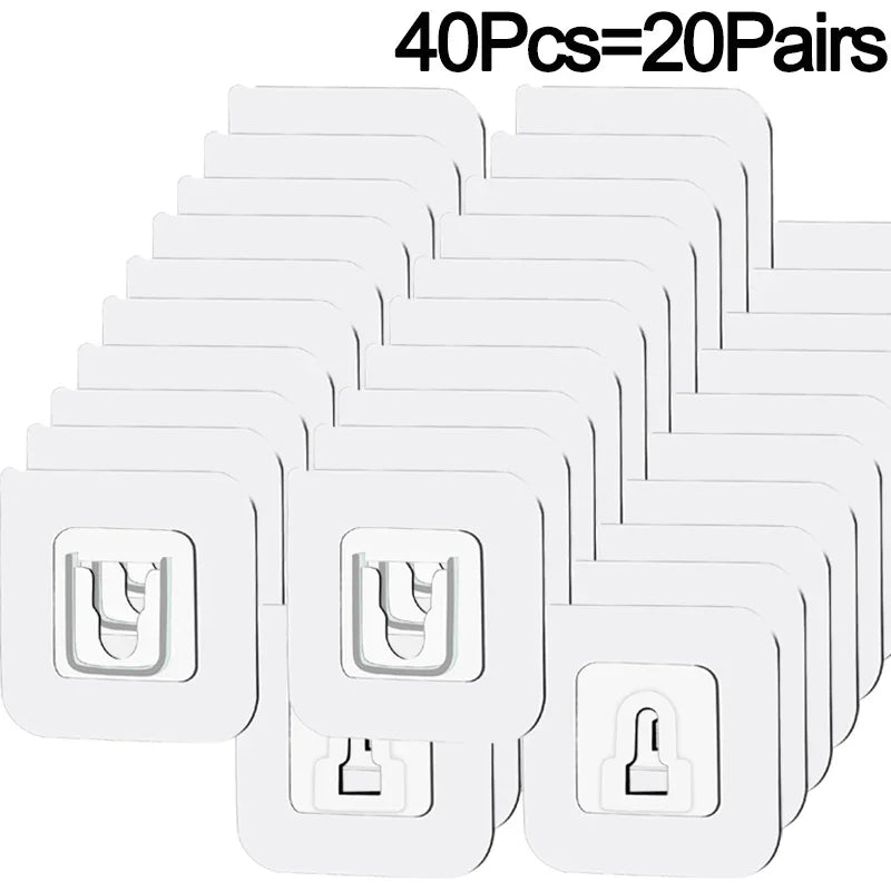 Double Sided Adhesive Wall Hooks Invisible Traceless Storage Hooks