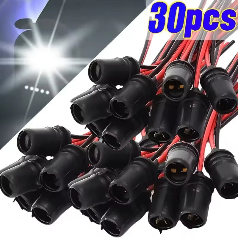 T10 W5W 147 Bulb Socket Holder Connector Car Wedge Light Rubber Plug Extension Wire Harness Adapter Auto Instrument Lamp Parts