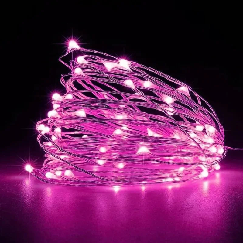 Fairy LED Copper Wire String Lights 1/2/3/5/10/30M USB or Battery Powered for Bedroom Garden Party Wedding Decoration