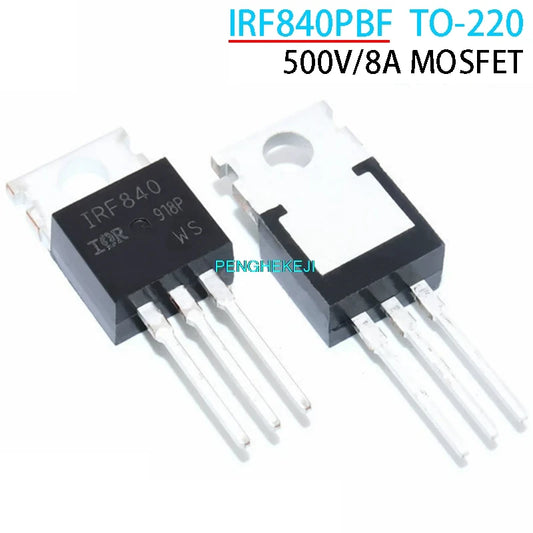 5PCS IRF840PBF TO-220 N-Channel MOSFET 500V 8A Inline FET IRF840 TO-220