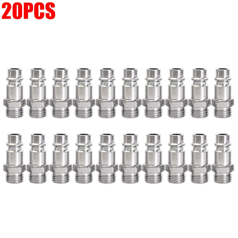 30/5PCS Pneumatic Quick Coupling Connector – European Standard EU Air Compressor Fitting with BSP Male Thread Coupler