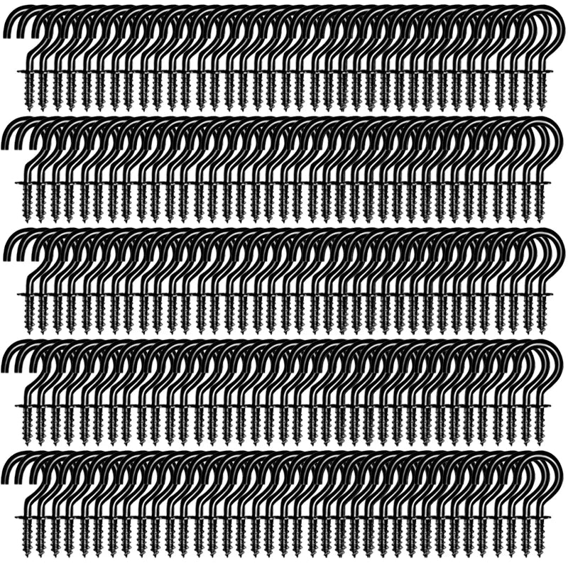 1000/50Pcs Mini Screw Hook Multifunctional Wall MountIron Screw-in Hanging Plants Holder Ceiling Hooks Cabinet Keys Cup Hanger
