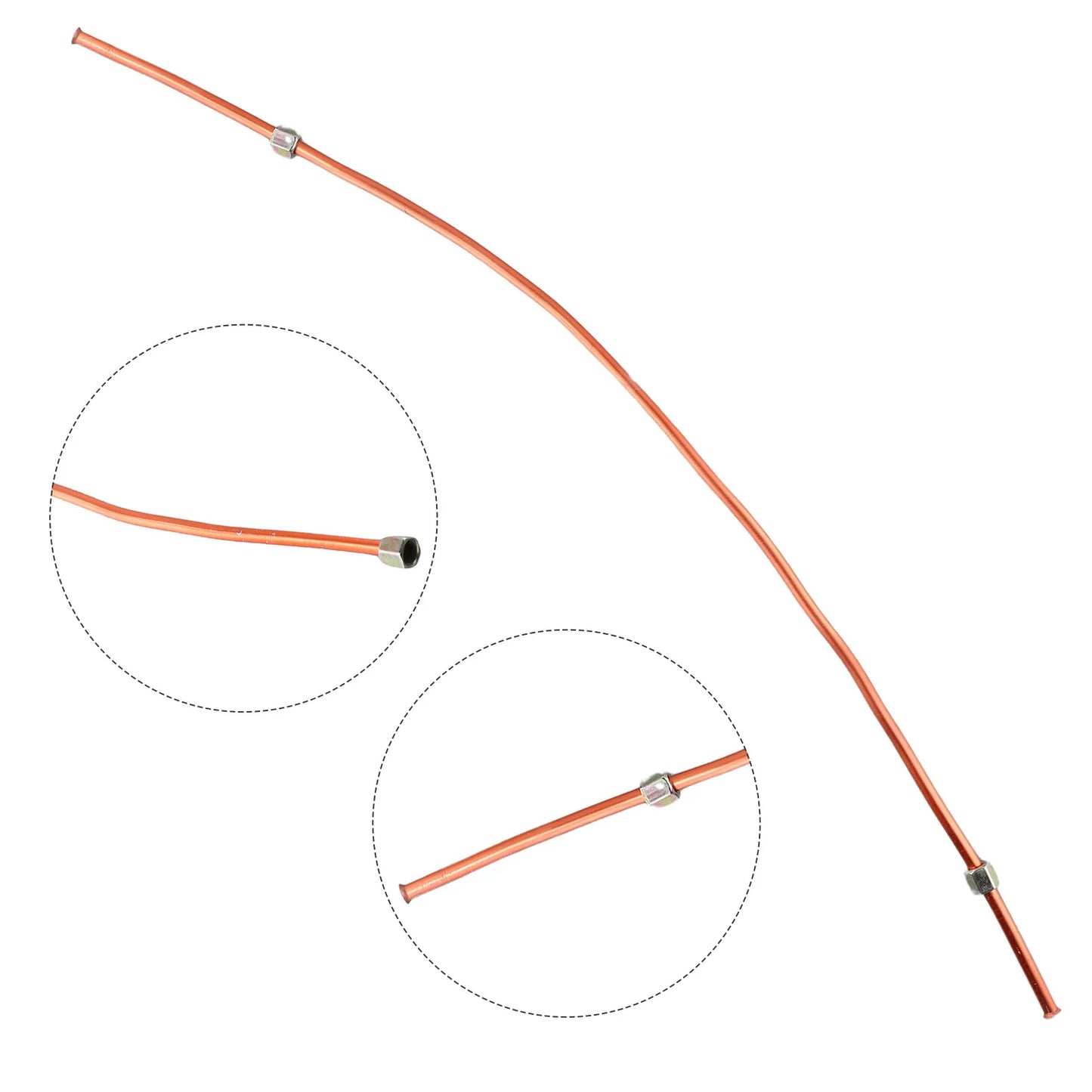 Reliable Air Compressor Exhaust Tube Replacement, Copper+Aluminum Material, 600mm Full length, G1/8 Thread Standard