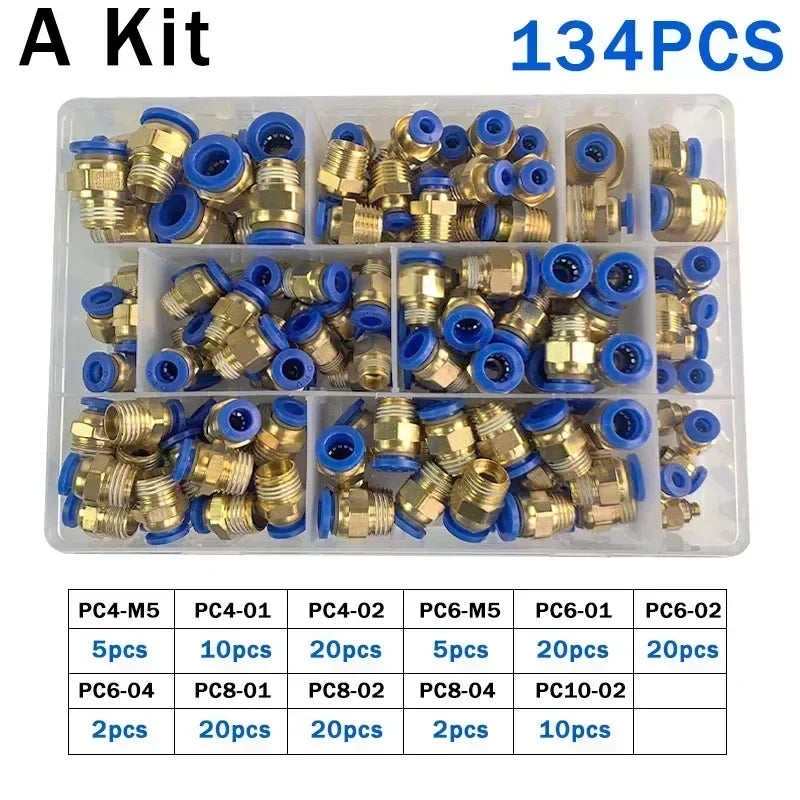 PC Series 4mm 6mm 8mm 10mm 12mm Air Joint Connectors Hose Tube Pneumatic Fittings 1/4 1/8 Push-In Quick Release Couplings