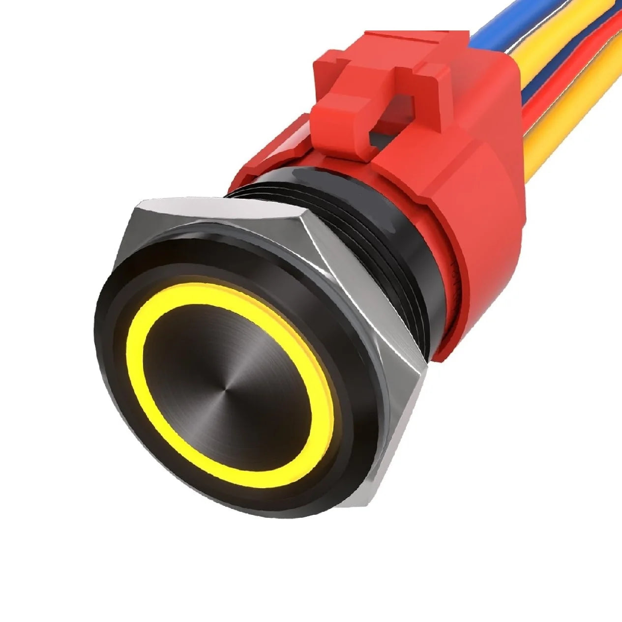 IP67 Waterproof Metal Push Button Switch Self-reset Switch For Automotive Long Electrical Lifespan Smooth Tactile Feel