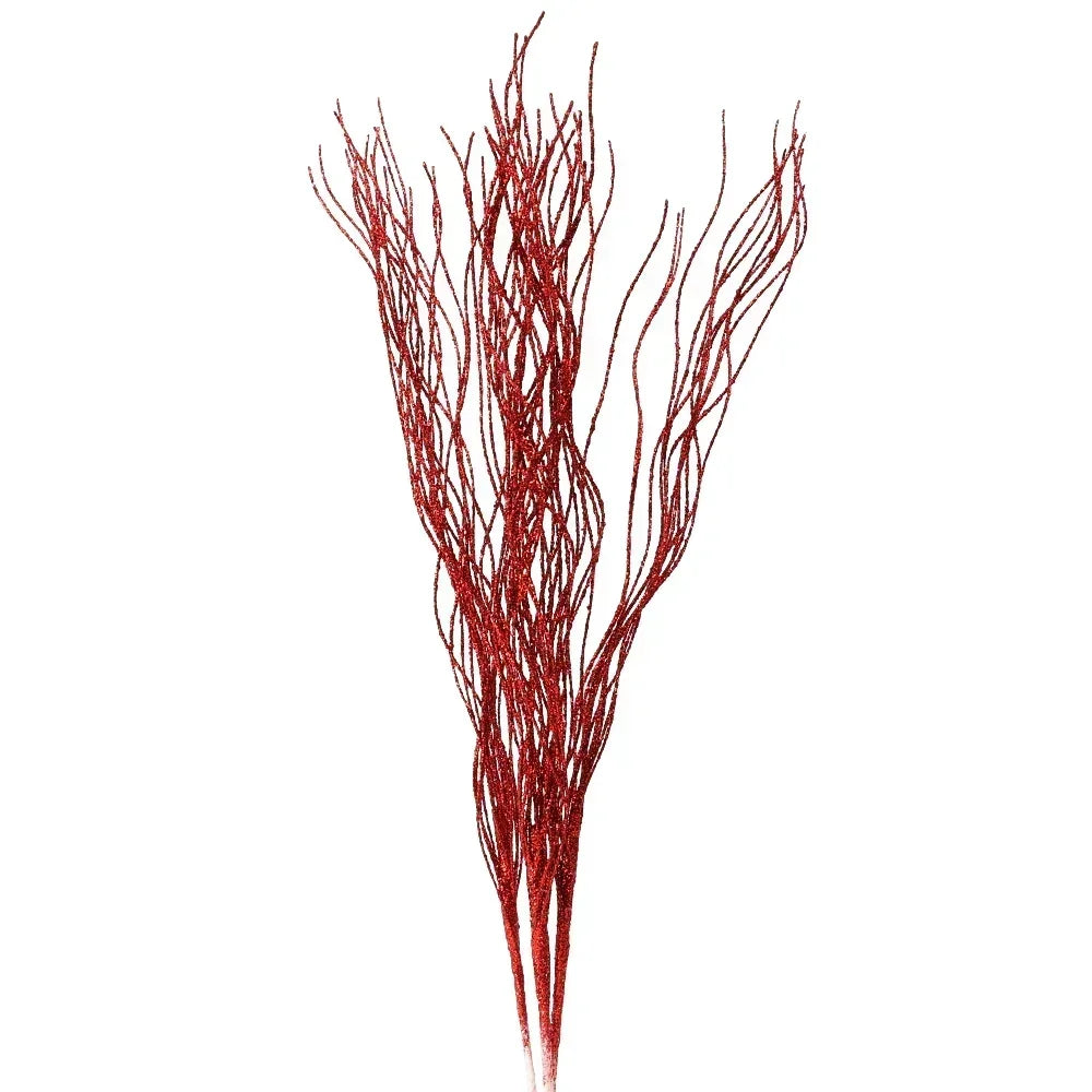 1-10pcs Gold Christmas Decorative Flash Artificial Berry Stem Decor for Christmas Tree DIY Wreath Fireplace Holiday Crafts Gifts