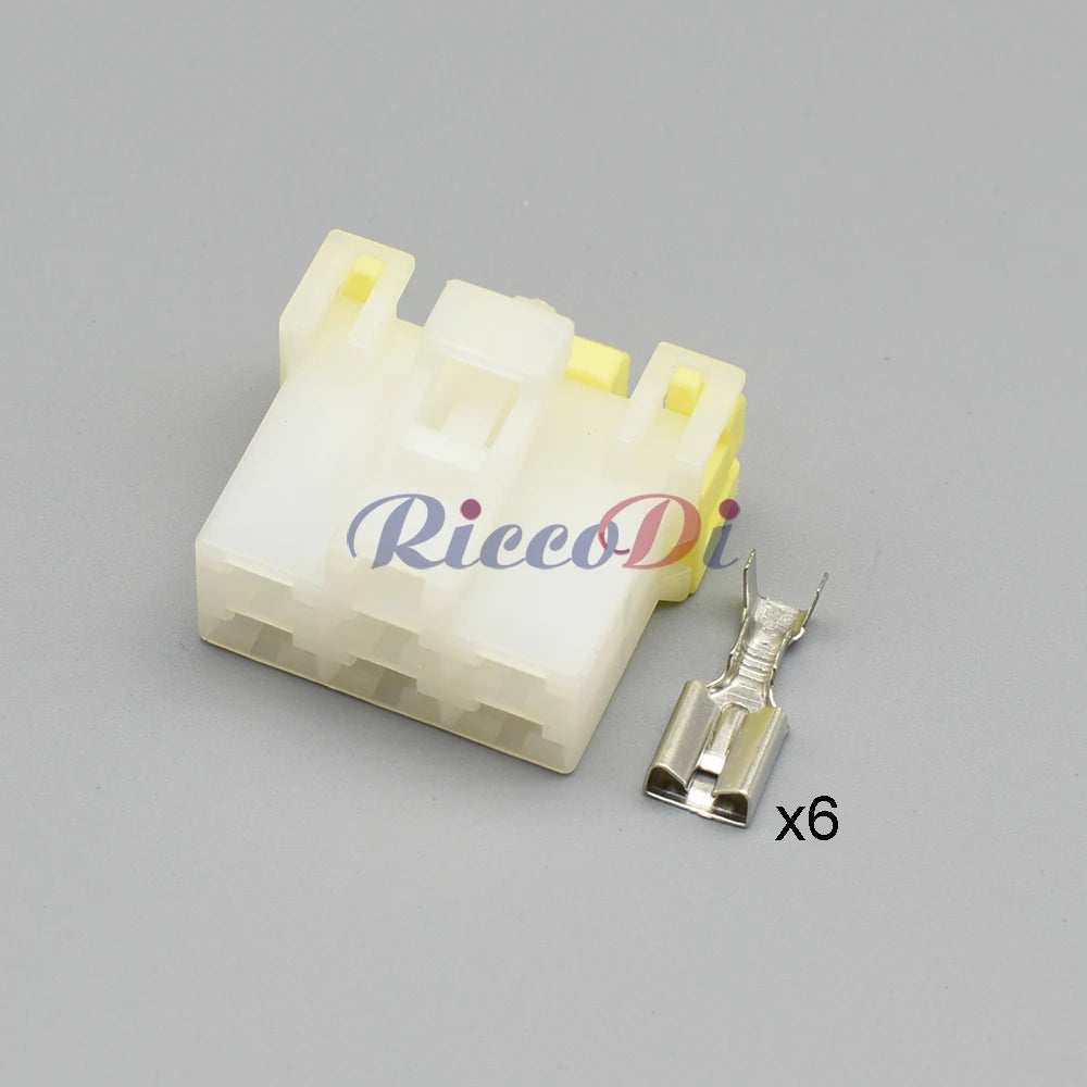 7122-6060 / 7123-6060 Automotive 6-Way Motormeter High Current Connector — Car Instrument Socket with Pre-wired Cables