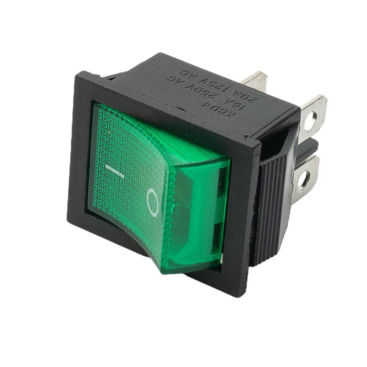 Rocker Switch 4 Pins DPST with Waterproof Cover Rated 16A 250VAC for Use in Industrial Machines and Electrical Appliances